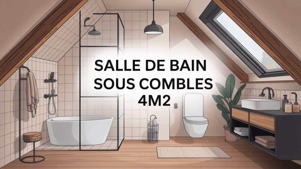 vue sous comble salle de bain 4m2 moderne