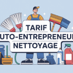 illustration auto-entrepreneur nettoyage tarif moderne