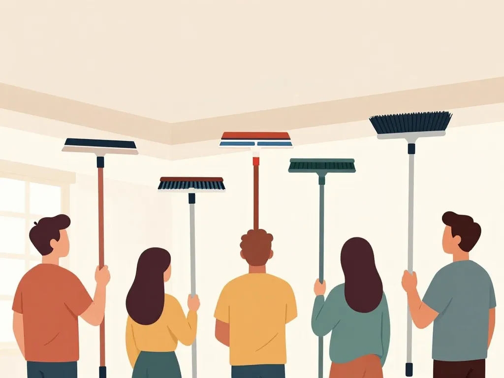 Choix de balai telescopique plafond selon besoins et types de plafond