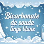 illustration bicarbonate blanchir linge blanc