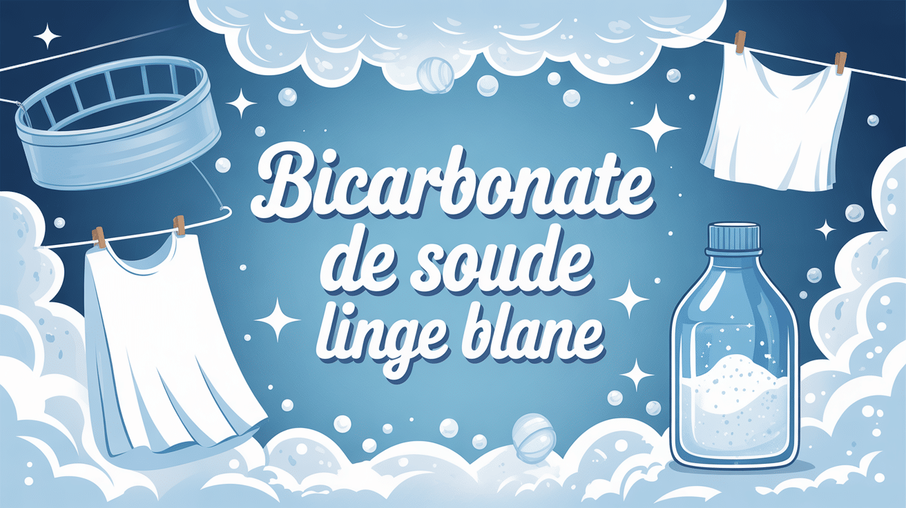 illustration bicarbonate blanchir linge blanc