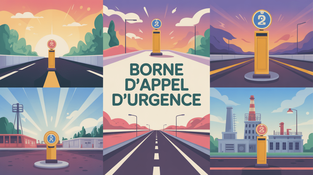 borne d'appel d'urgence visible en espace public