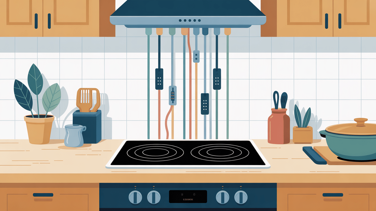 Schéma branchement plaque induction 4 fils dans une cuisine