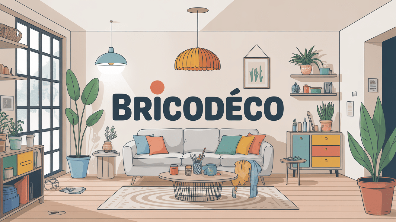 illustration bricodeco intérieur moderne DIY