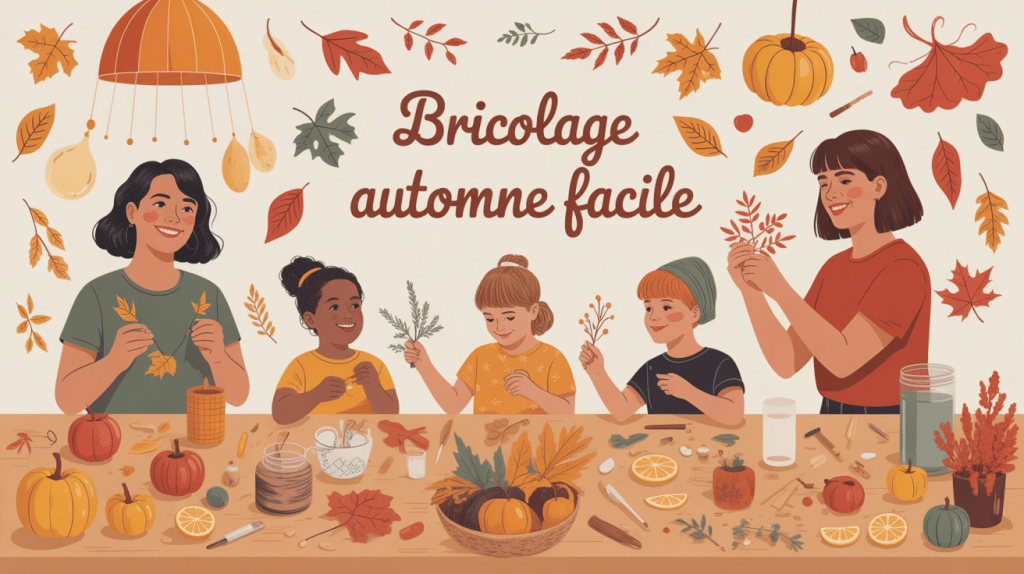 illustration bricolage automne facile ambiance chaleureuse