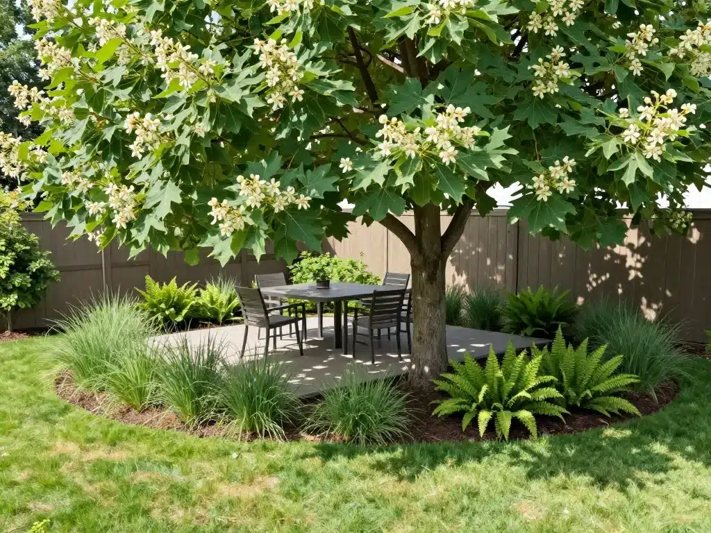 catalpa zone ombre aménagement paysager