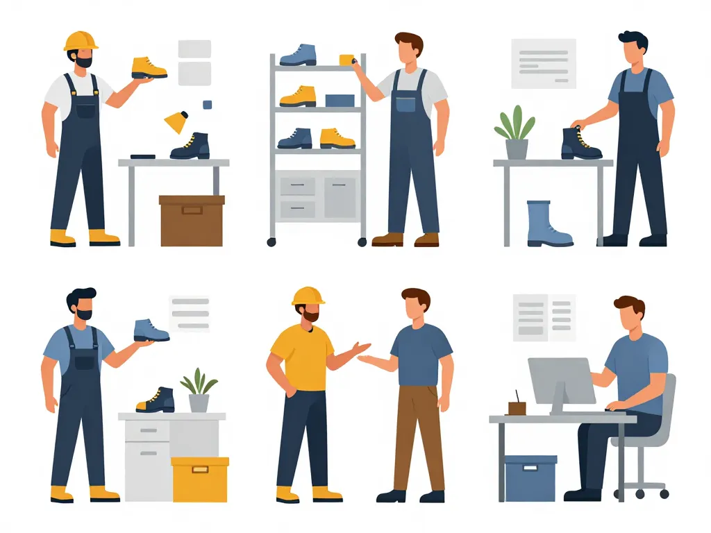 Professionnels choisissant leurs chaussures de sécurité Modyf