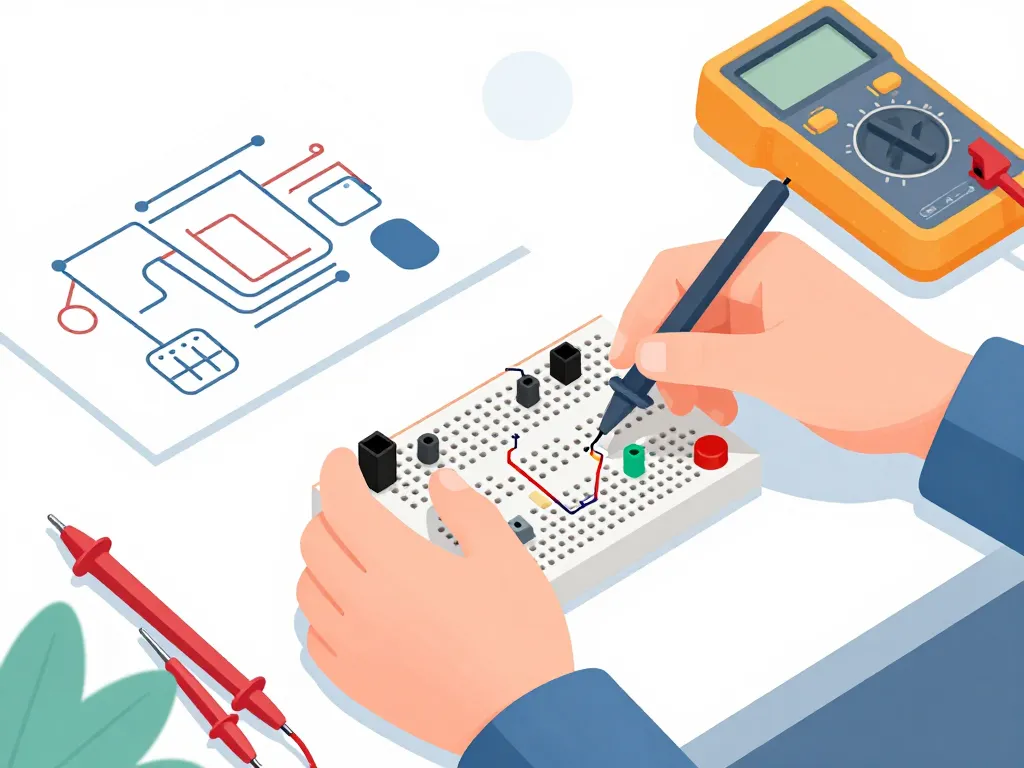 assemblage breadboard circuit electronique test outils