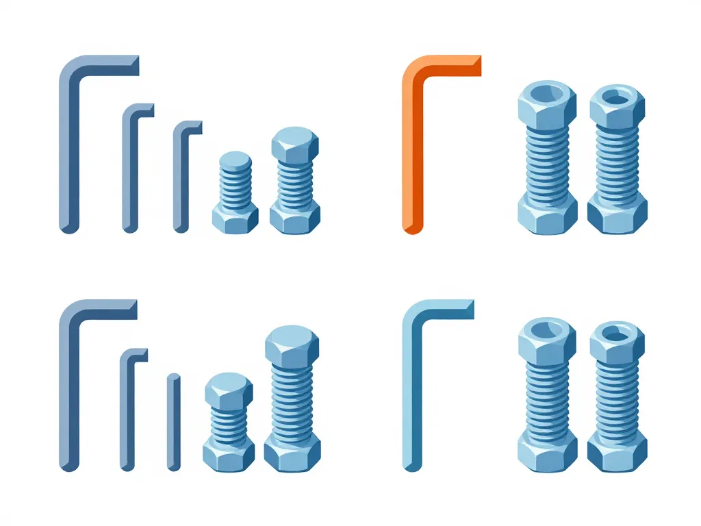clé imbus différentes tailles exemples bons et mauvais ajustements