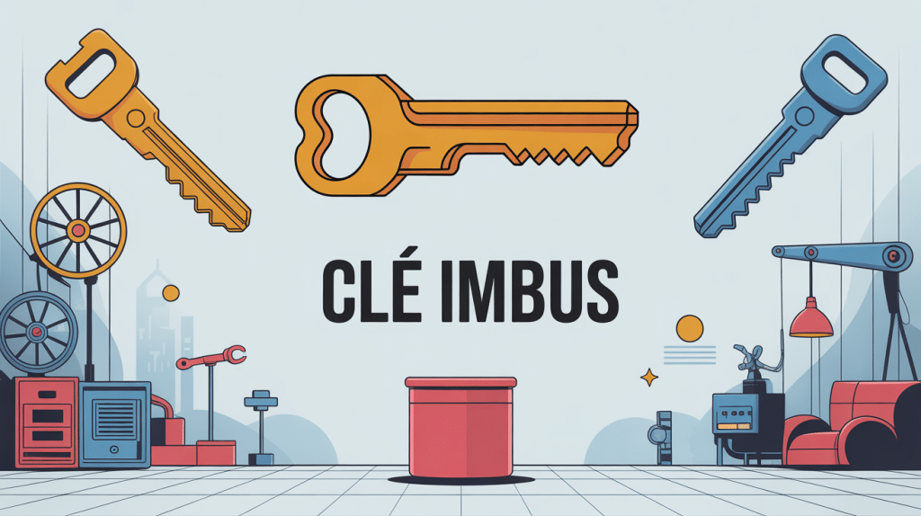 illustration clé imbus différentes tailles sur fond clair