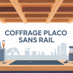 Illustration coffrage placo sans rail avec tasseaux bois
