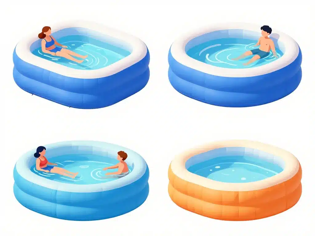 Différents modèles piscine gonflable adulte 1m50 hauteur