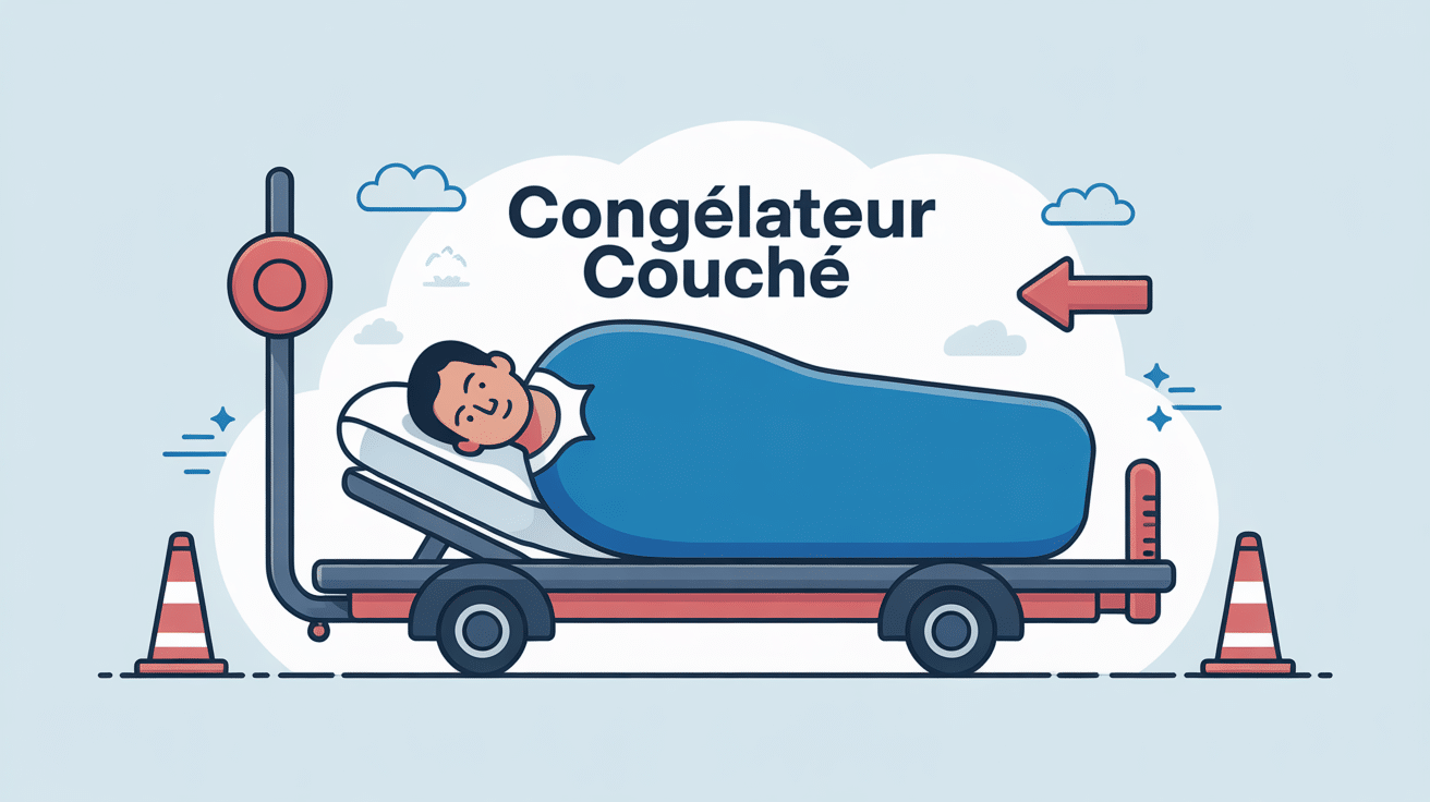 congelateur couché combien de temps illustration sécurité transport horizontal