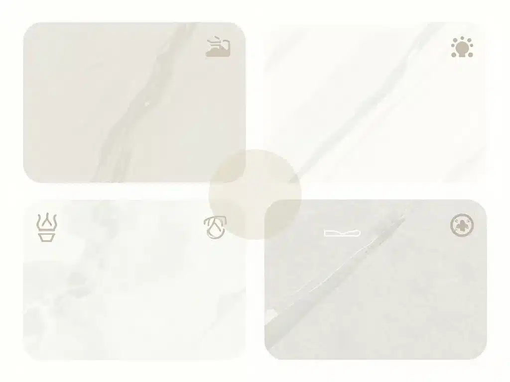 cuisine bois plan de travail blanc matériaux durables quartz stratifié céramique résine