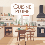 Cuisine plume design épuré et naturel