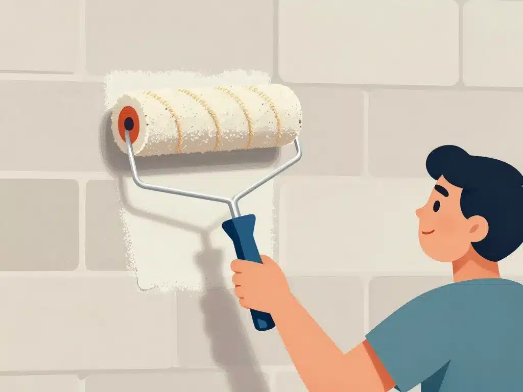 Technique pour enduire un mur en parpaing au rouleau