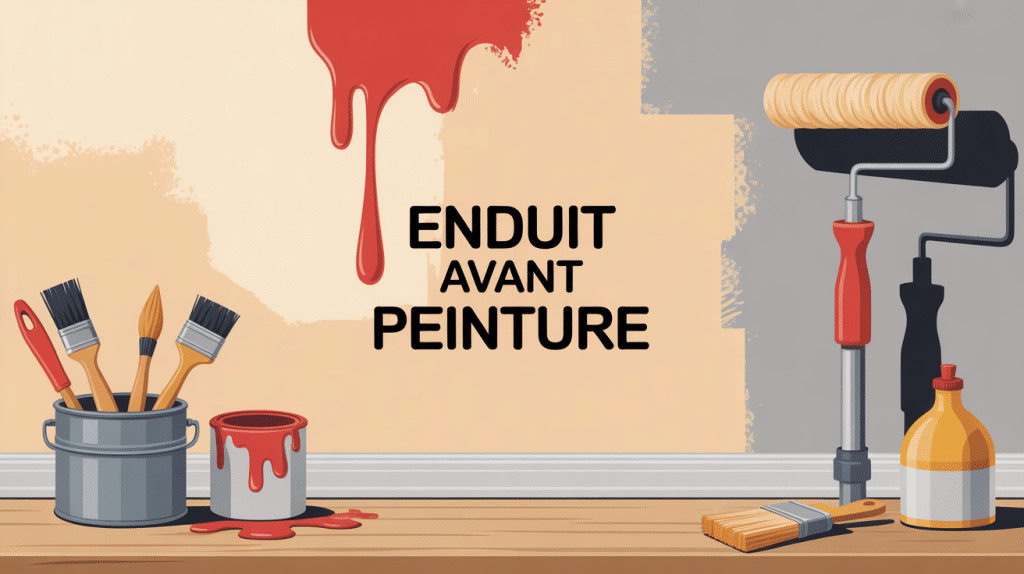 mur lisse grâce à un enduit peinture prêt à peindre
