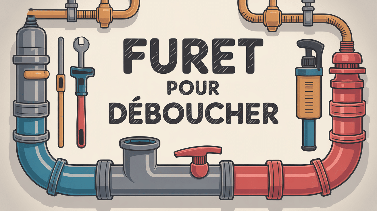 furet pour déboucher en illustration vectorielle moderne