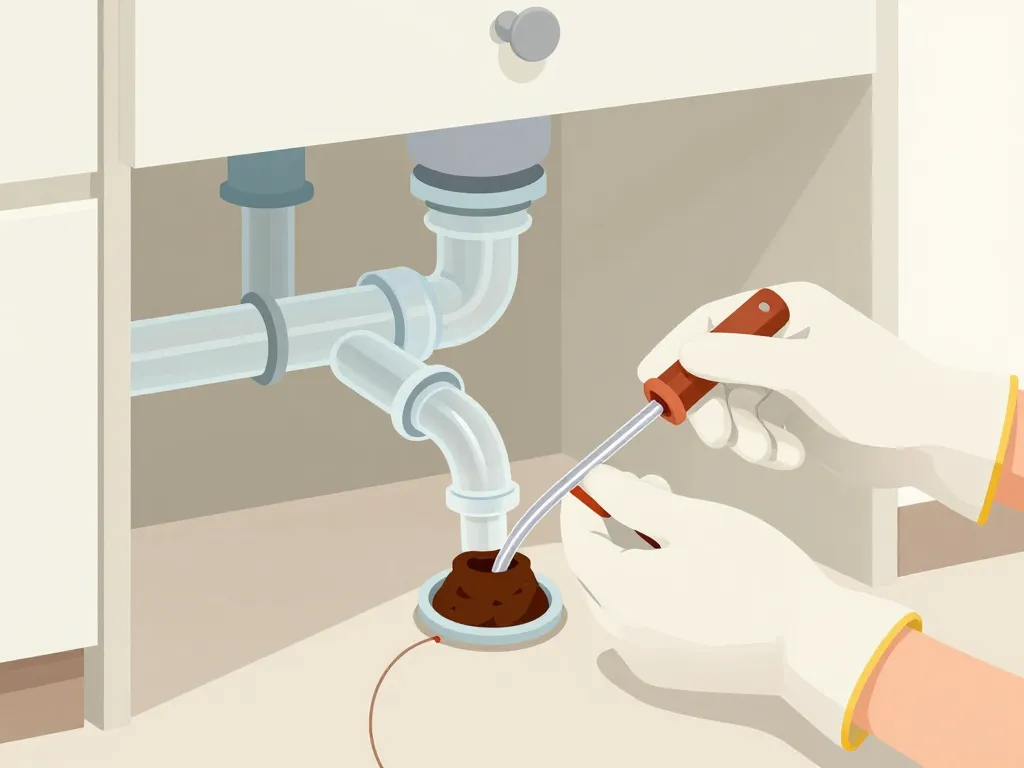 utilisation du furet pour déboucher étape sécurisée