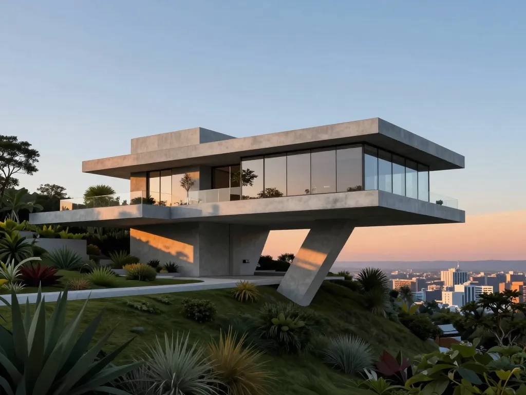 vue 3d goldstein sheats villa moderniste los angeles