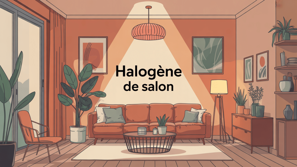 illustration halogene salon ambiance chaleureuse