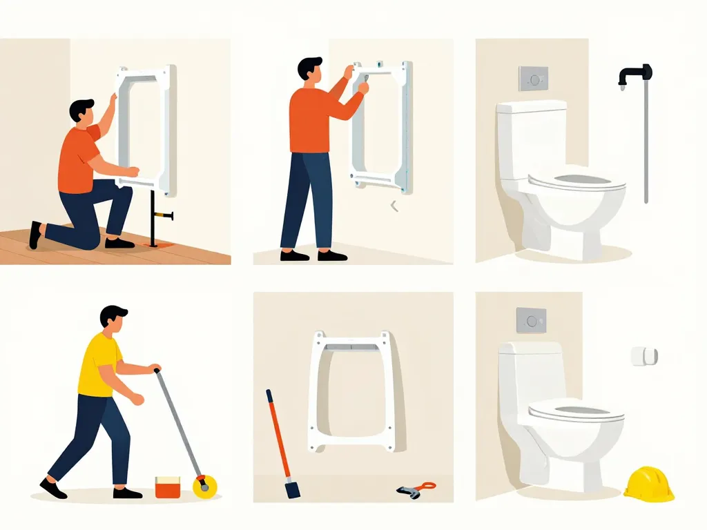 étapes installation sécurisée geberit bati wc