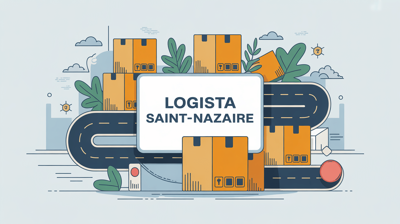illustration vectorielle logista saint nazaire logistique distribution