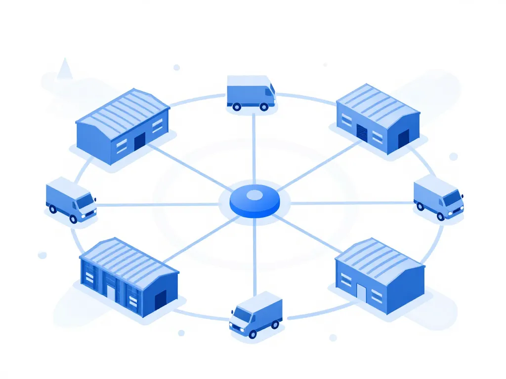 illustration hub logistique logista saint nazaire réseau