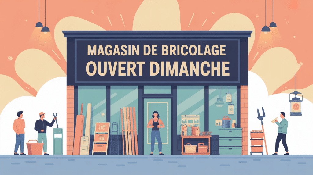 magasin bricolage ouvert ce dimanche illustration devanture dynamique
