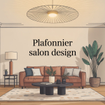 plafonnier salon design éclairant salon contemporain