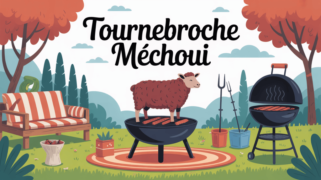 plan pour fabriquer tourne broche mechoui agneau rôti barbecue