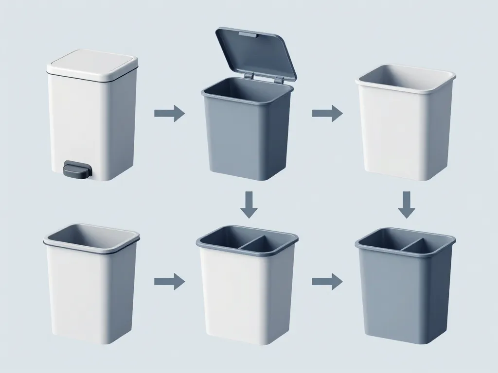 Fonctionnalités pratiques poubelle jolie design