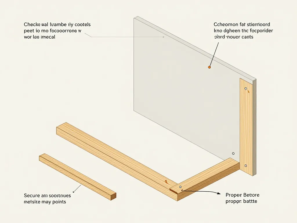 Schéma préparation support coffrage placo sans rail