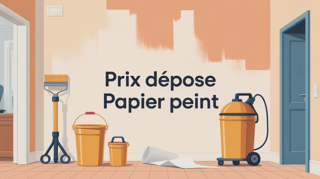 prix depose papier peint illustration murs outils