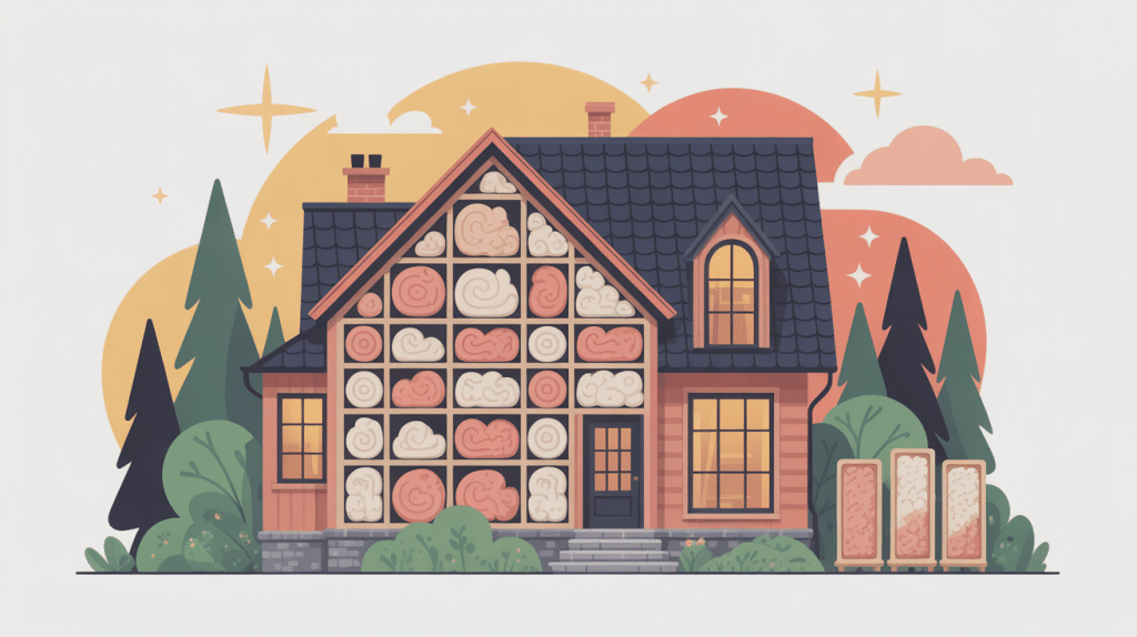 illustration isolation maison prix de la laine de roche au m2