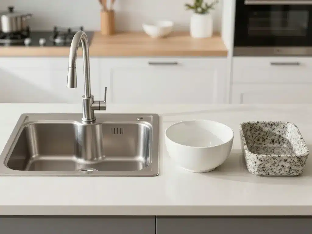 quelle est la meilleure matière pour un évier de cuisine inox résine céramique granit