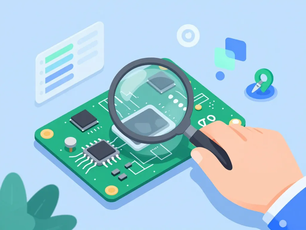 Identifier une reference radio spare sur une carte electronique
