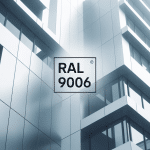 Illustration vectorielle RAL 9006 couleur métallique en architecture