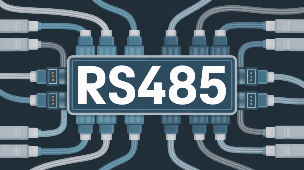 illustration rs485 bus industriel vectoriel