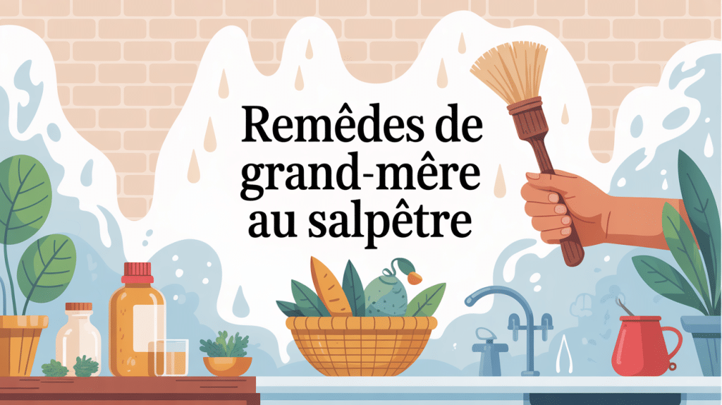 Salpêtre remède grand mère illustration murs humides