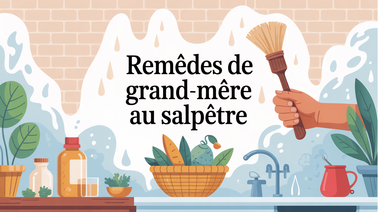 Salpêtre remède grand mère illustration murs humides