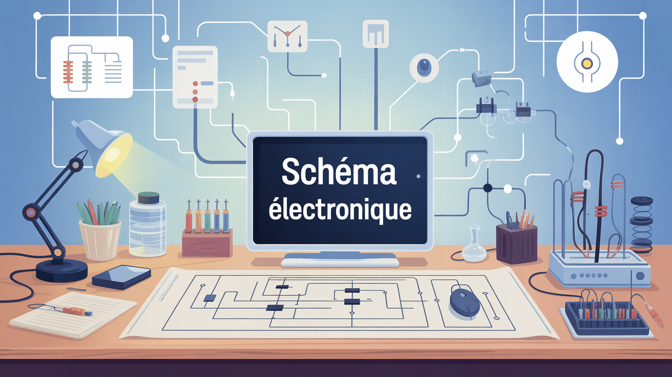 illustration schema electronique moderne