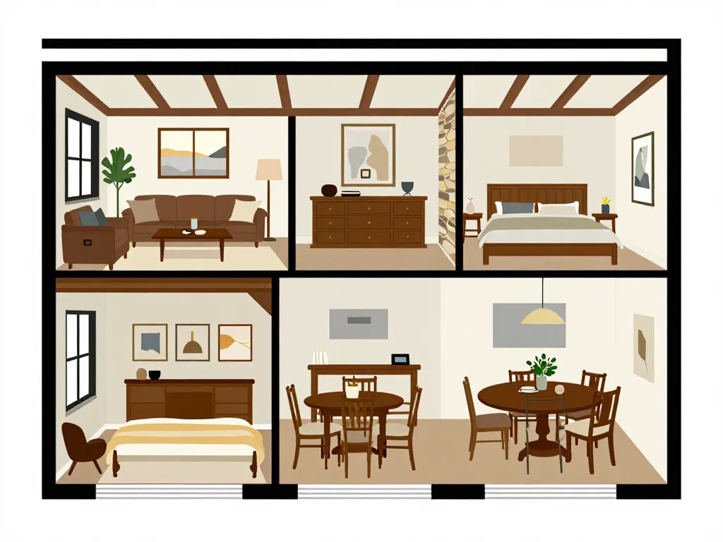 maison moderne avec décoration style tudor dans chaque espace