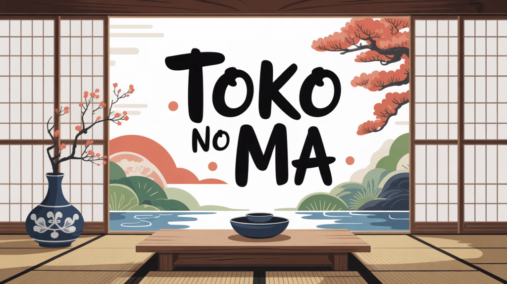 illustration toko no ma alcôve japonaise épurée