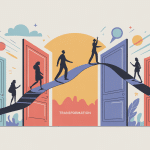 illustration transfo moderne chemin étapes