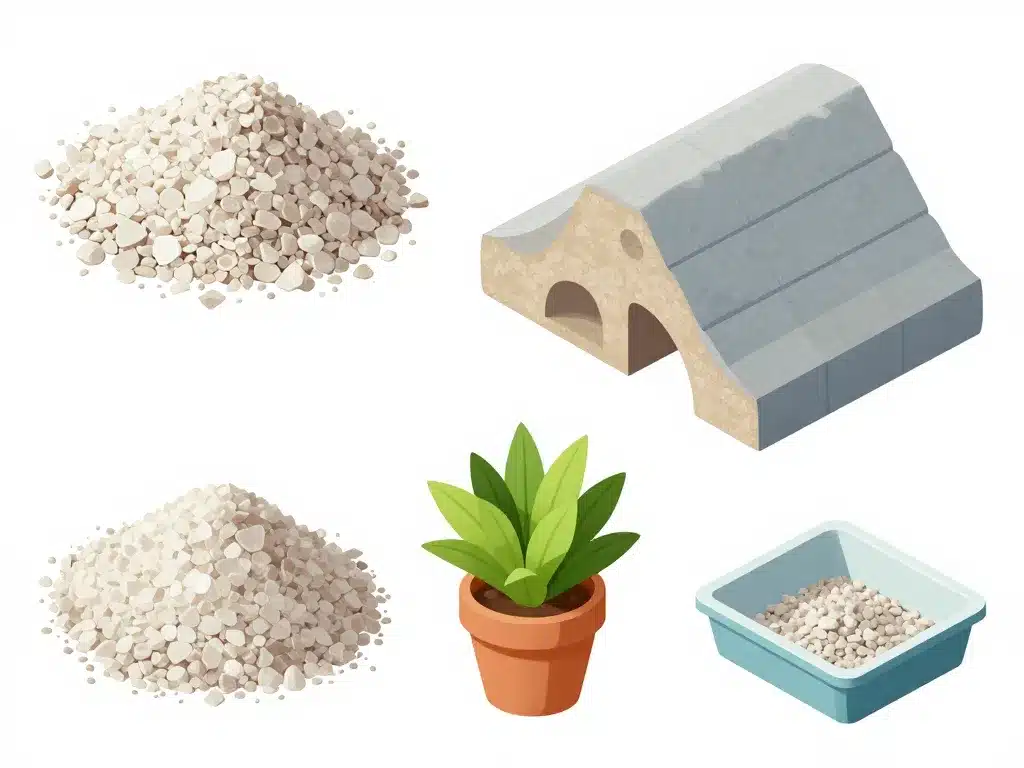 diagramme concept vermiculite isolant jardin litiere