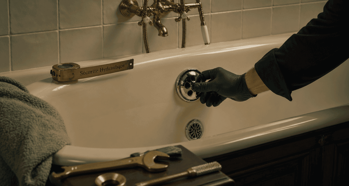 trop plein baignoire installation chrome
