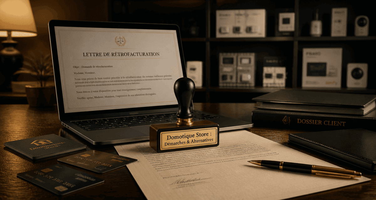 avis domotique store lettre rétrofacturation bureau