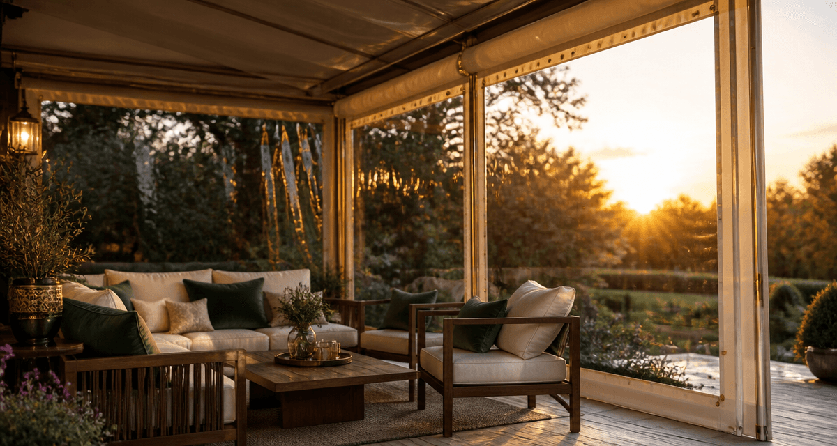 bache terrasse sur mesure transparente sur terrasse bois