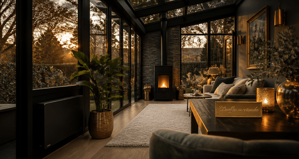 comment chauffer une veranda avec radiateur et poêle à granulés